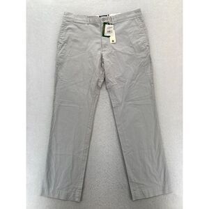 Grayers Newport Pant Mens 38x34 Gray Stretch Canvas Straight Leg Stitch‎ Fix NWT